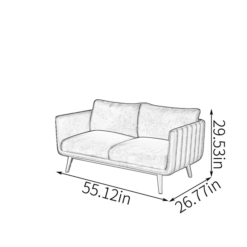 Modern Simple Sofa 55.12'' Upholstered Sofa