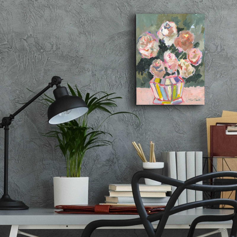 «Flowers for Brenda» par Kait Roberts, art mural en verre acrylique, L 12 po x H 16 po