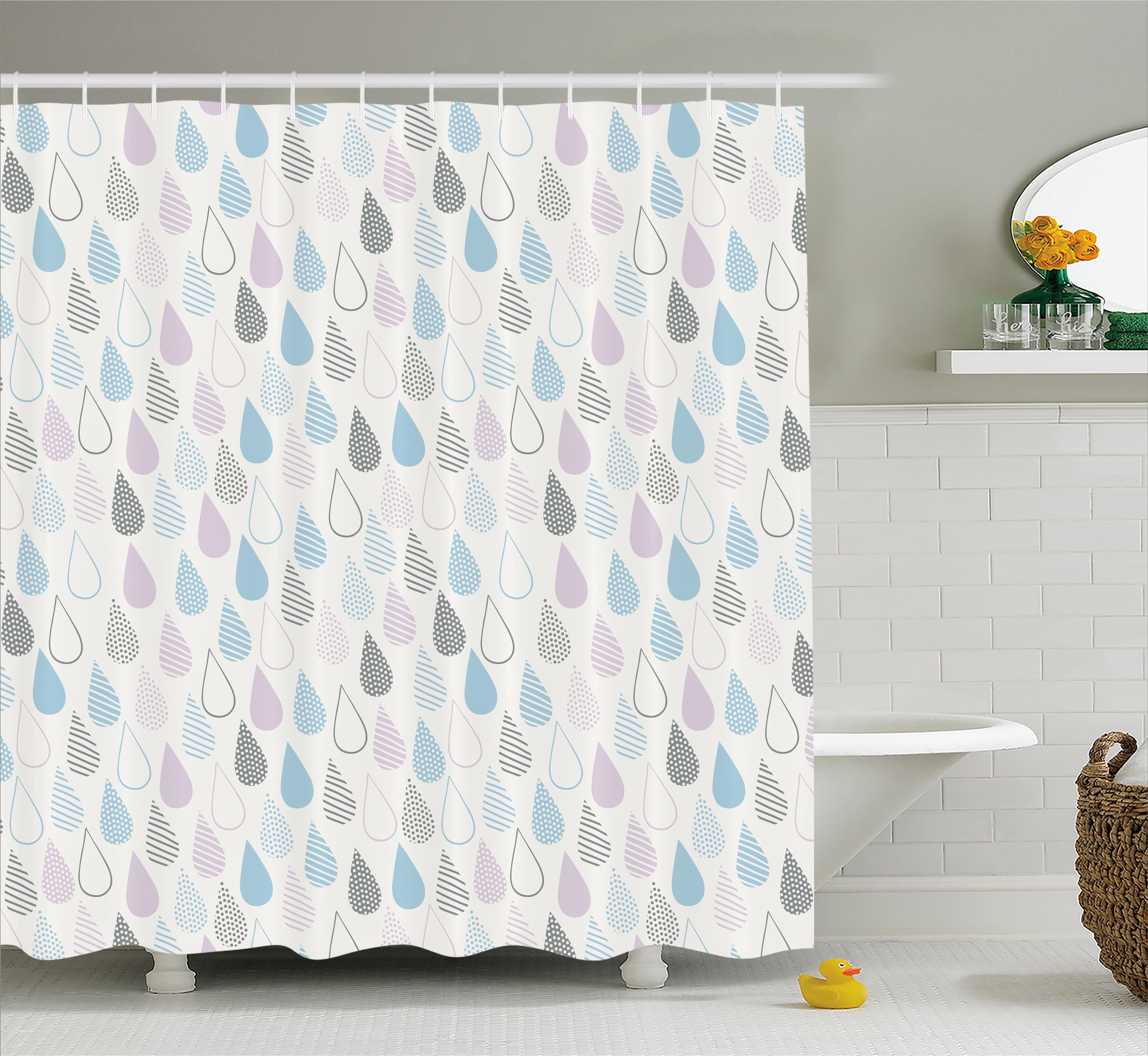 Bless international Geometric Shower Curtain with Hooks Included