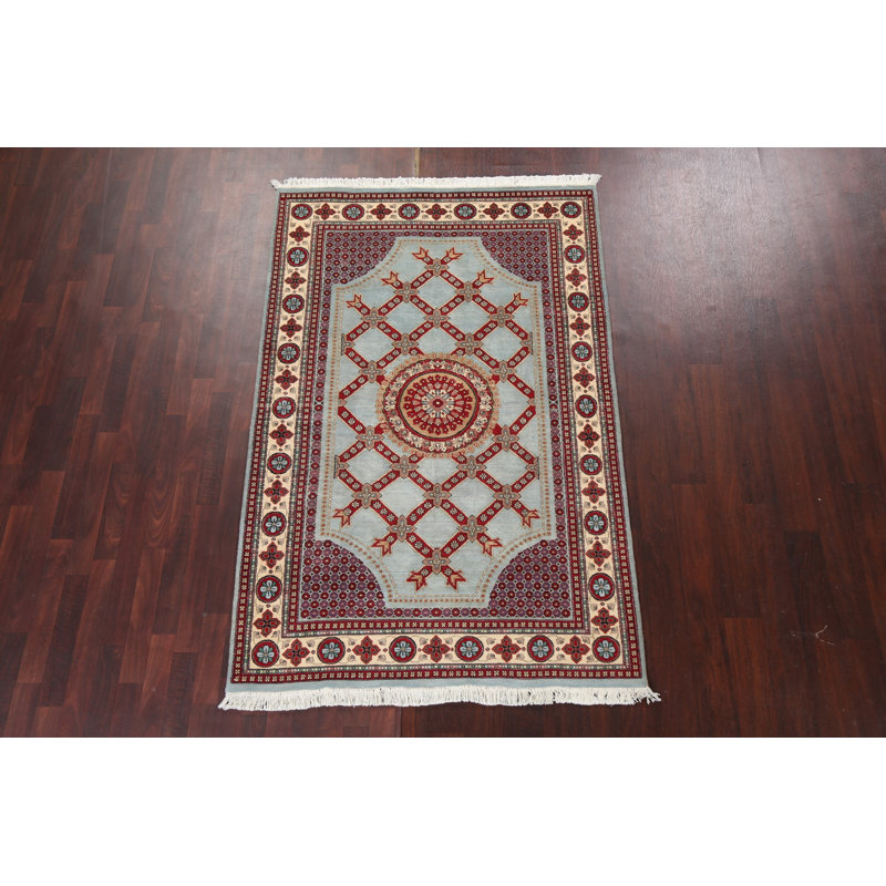 Tapis Aubusson en laine noué à la main 5 x 7