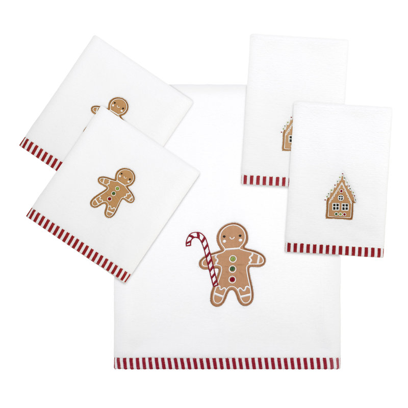 Avanti Gingerbread Man 5-Piece Towel Set (B2H2T)