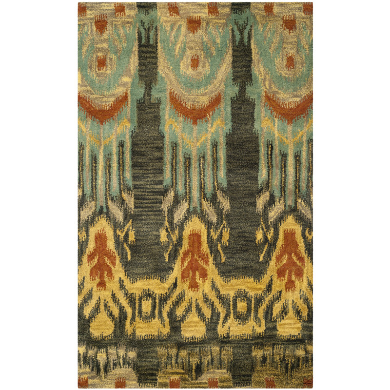 Kline Hand Tufted Wool Oriental Rug, Rectangle 8' x 10'