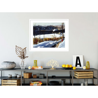 Winter Afternoon Riverside Park New York City January 1909 by George Wesley Bellows -Framed Giclee Print