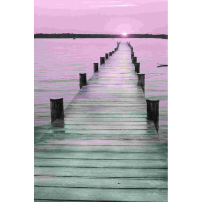 Coucher de soleil rose au quai 2885764