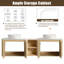  Ensemble de meuble-lavabo double 72 po avec plateau en pierre reconstituée Eaton-709929888-710271485