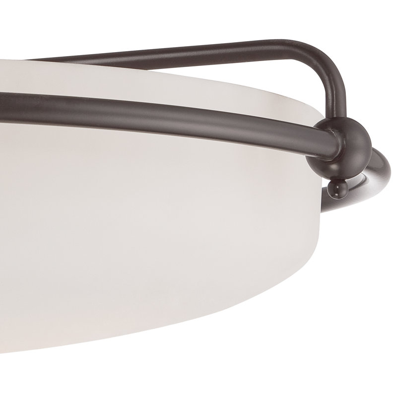 Ampelio Glass Semi Flush Mount, Palladian Bronze