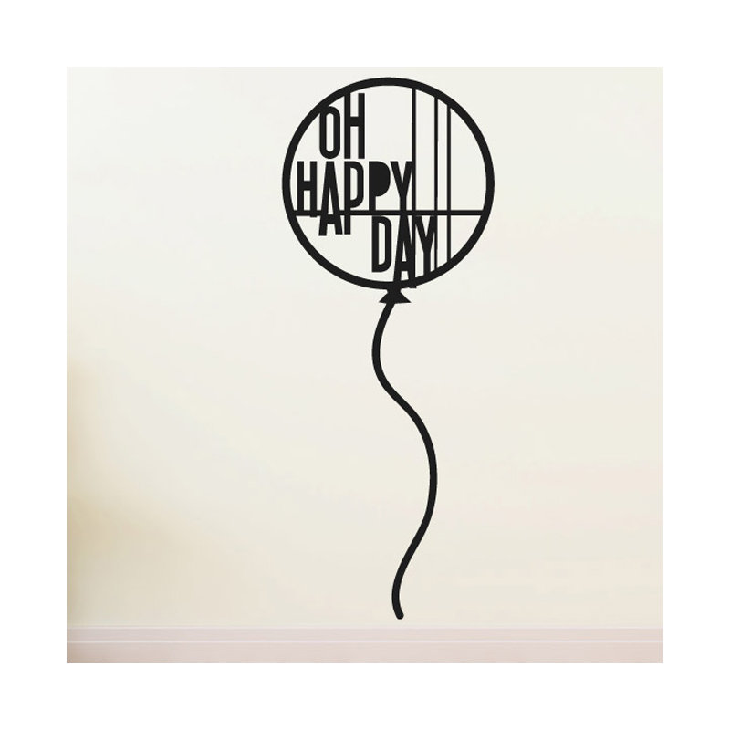 Wall Decal, Black, Medium