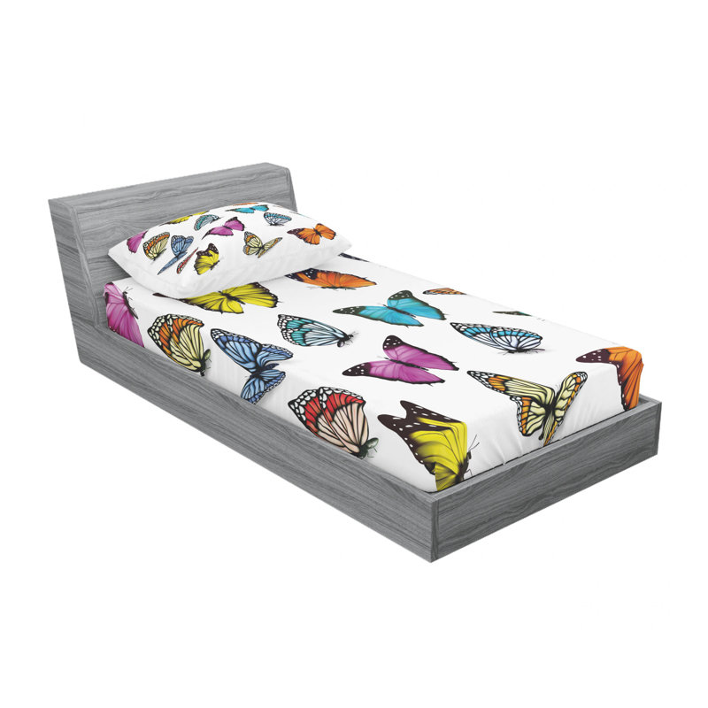 Microfiber Sheet Set, Twin Sheet Set with Fitted Sheet
