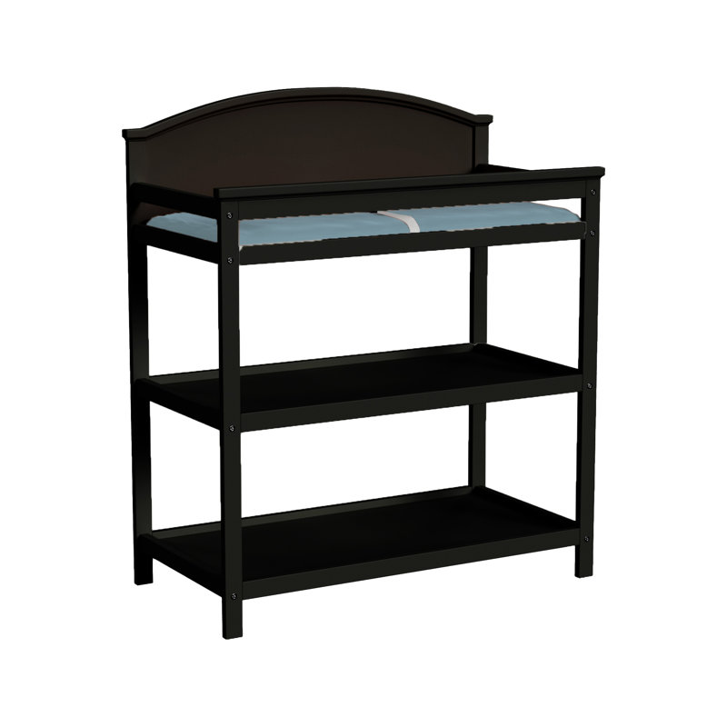 Icarus Solid Wood Changing Table, Black