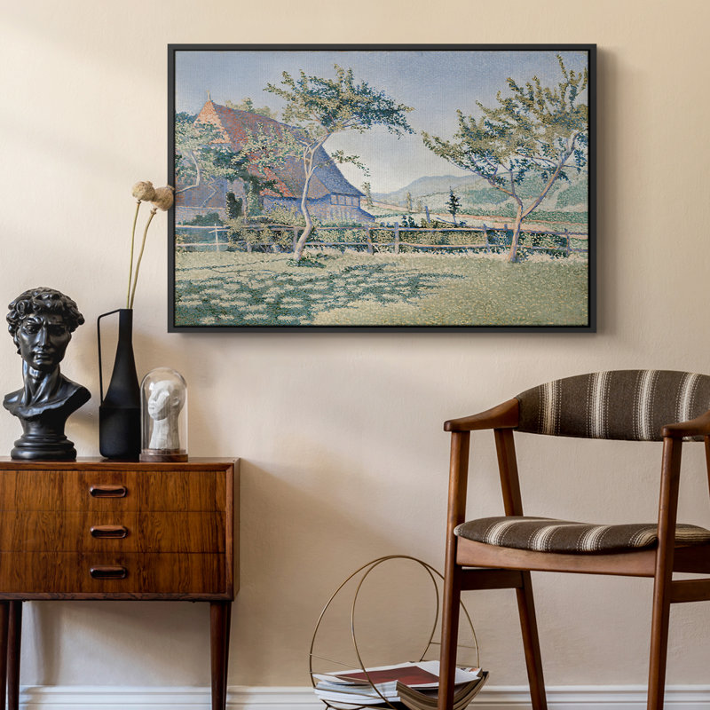 Comblat-le-Château, la prairie (Le Pré), 1887 - Paul Signac, toile tendue avec châssis, 24 po x 36 po, Noir