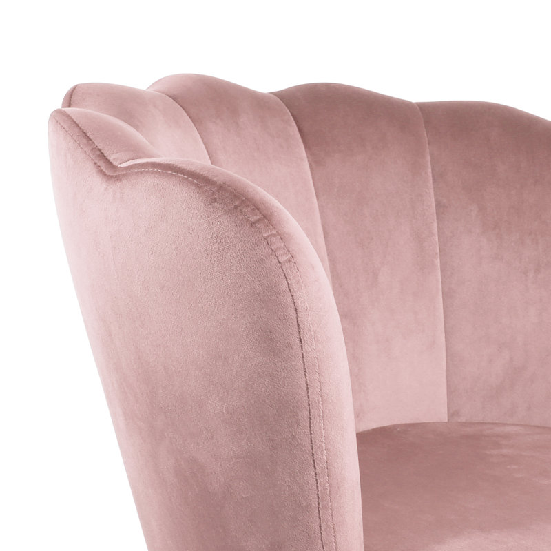 Octavius Velvet Barrel Chair, Pink