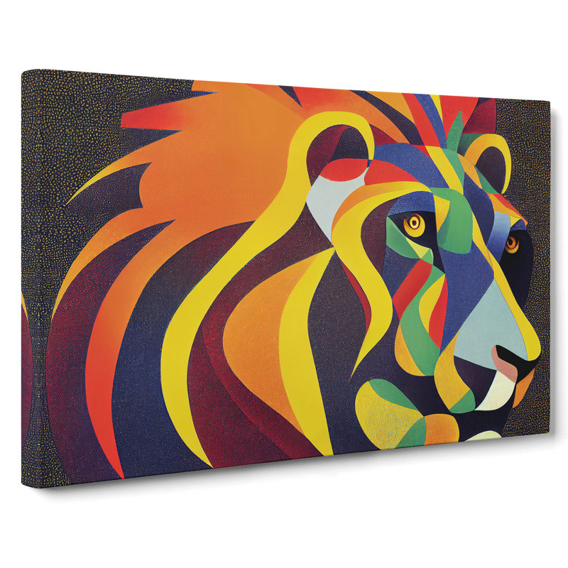 An Abstract Lion - Wrapped Canvas, 40cm H x 60cm W x 3cm D