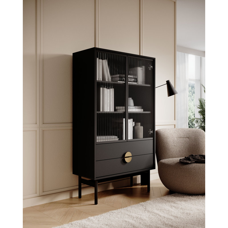 Anylia Display Cabinet, Black