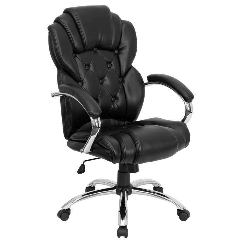 Trudy High Back Transitional Style LeatherSoft Executive Swivel Office Chair