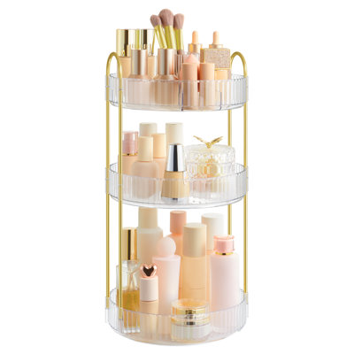 Rotating Makeup Organiser, 3 Tier Round Vanity Organiser