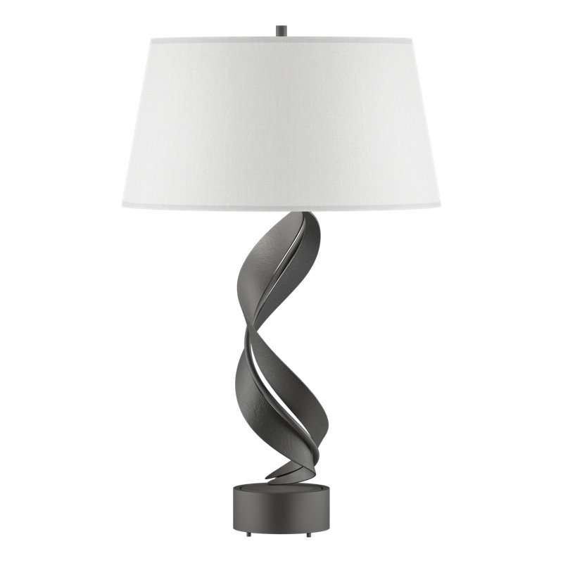 Folio 25.1" Table Lamp, Natural Anna, Dark Smoke