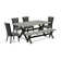 Adrow 6 - Person Solid Wood Solid Wood Top Trestle Dining Set