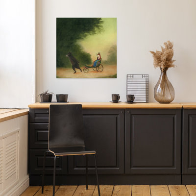 La Passeggiata de la Dame douairière, art contemporain, cheval, renard, forêt urbaine