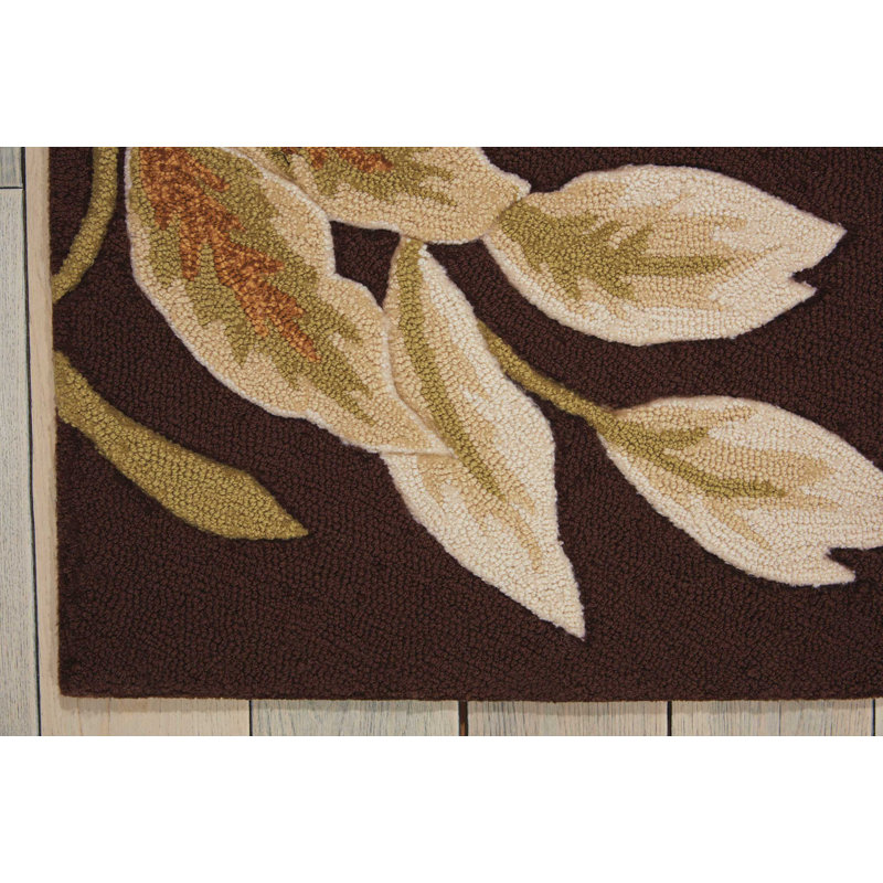 Tapis chocolat contemporain Karyn, Rectangle 1 pi 9 po x 2 pi 9 po