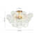 Wynetta 3 - Light Textured Glass Bubble Semi Flush Mount