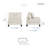 Loowit 40.0" Modern & Contemporary Modular Armless Chair with Textured Microfiber Fabric Upholstery, Reversible Back & Loose Seat Cushions, Foam over Pocket Coils-764368949