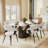Modern Rectangular Sintered Stone Dining Table with Pedestal Base-277862753-277862752-277862813