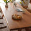 Table de salle à manger rectangulaire en bois massif brun-679006780