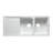 45.69'' L Double Bowl Granite Kitchen Sink