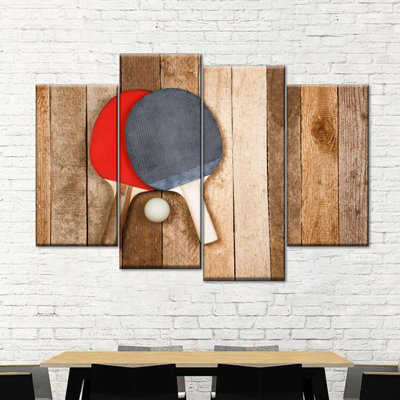 «Wooden Ping Pong Wall Art», reproduction d'art sur toile