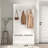 Entryway Bench with Standing Coat Rack and Shoe Storage, Hall Tree Organizer with 5 Hooks for Multi-Functional Use