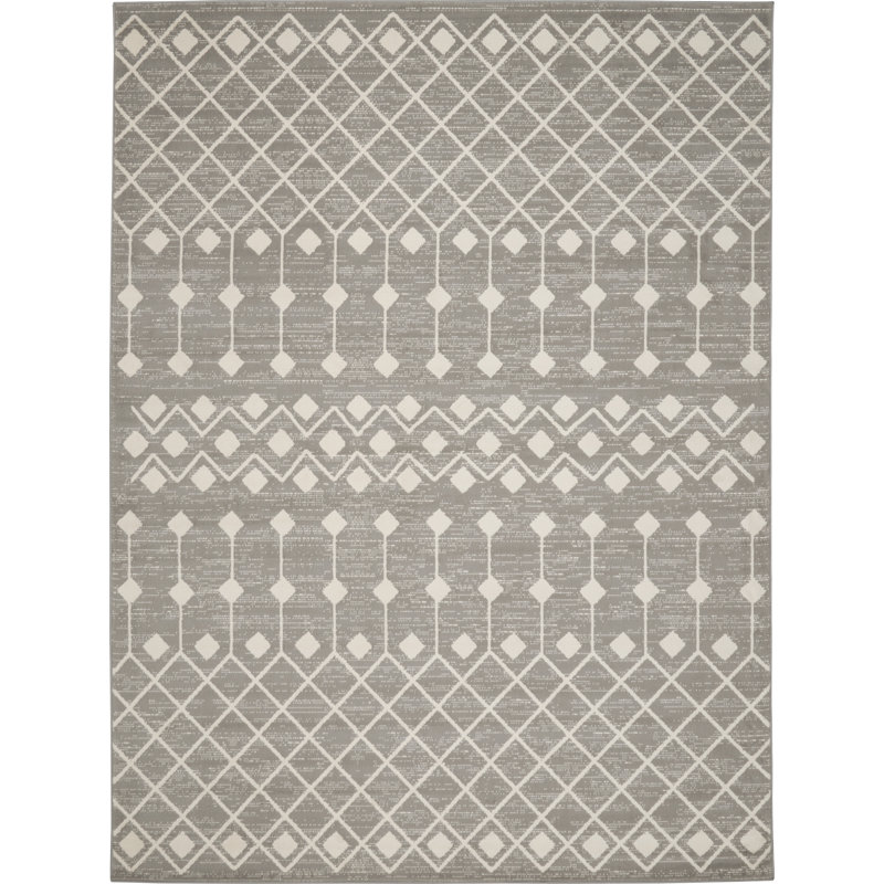 Tapis gris Bo Boian, Rectangle 8 pi 6 po x 12 pi