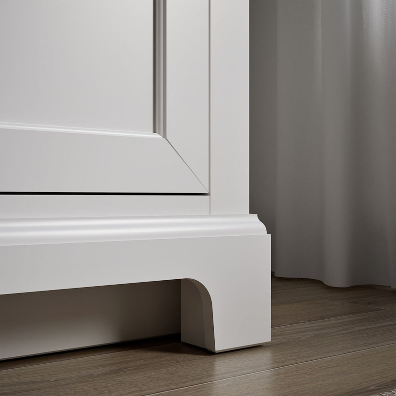 Charlemont Bathroom Vanity Cabinet With Sink And Quartz Top, White, Brushed Nickel, 36"