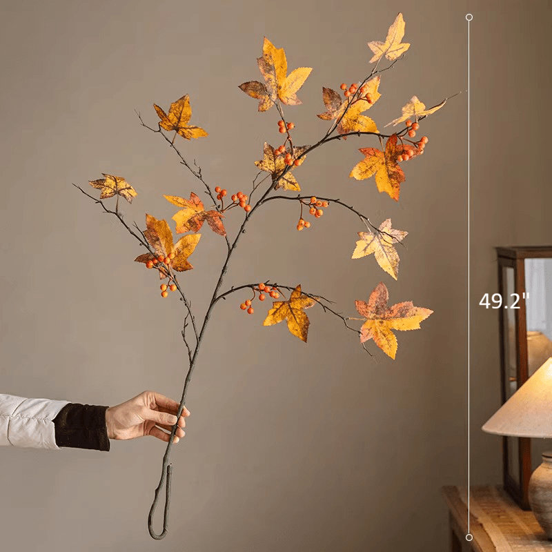 Branche d'érable d'automne 49,2 po de hauteur, [C] - Cinq tiges