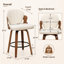 Tabourets de bar pivotants en bois et simili cuir Xaviera-1820074200-1820074205