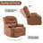 Extendable Armrest Swivel Glider Chair, 360° Rotation Rocking Chair With Cup Holders & Side Pockets-305502102