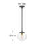 Luminaire suspendu sphère 1 lumière Warby-1228414756
