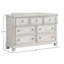 Commode sept tiroirs gris antique