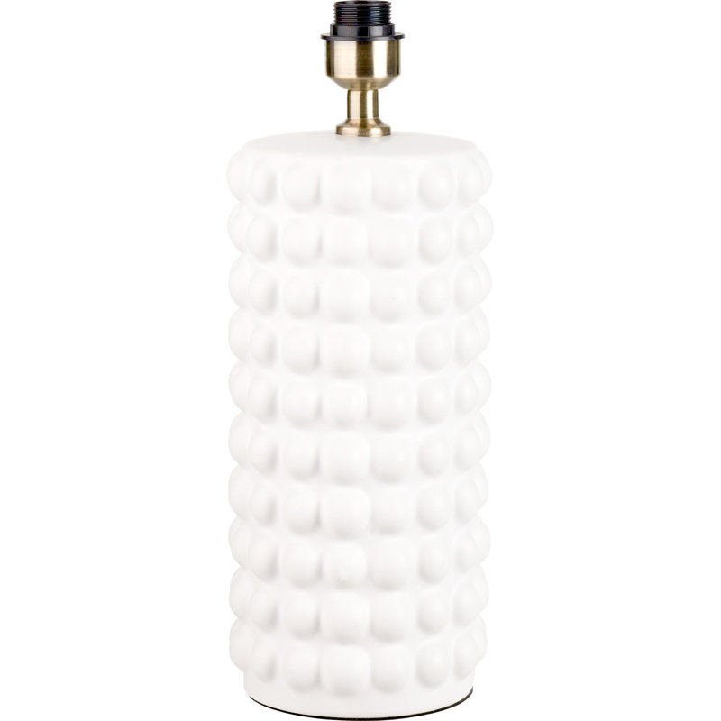 Ulrey Bobbled Ceramic Tall Table Lamp Base, White