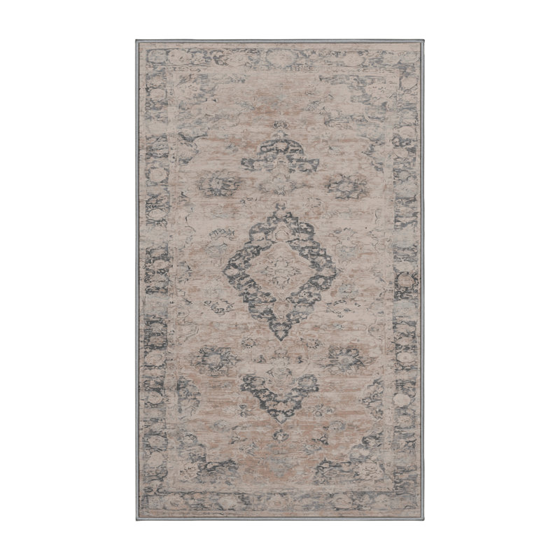 Tapis gris soyeux et moelleux, Rectangle 7 pi x 9 pi