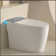 Smart Toilet With Voice Control And Bubble Shield,Heated Bidet Seat, Portable Toilet With Bidet Built In AUTO Open&Close, Bidet Toilet With Dryer And Warm Water,Tankless Toilet In 1.28GPF,Gray Screen