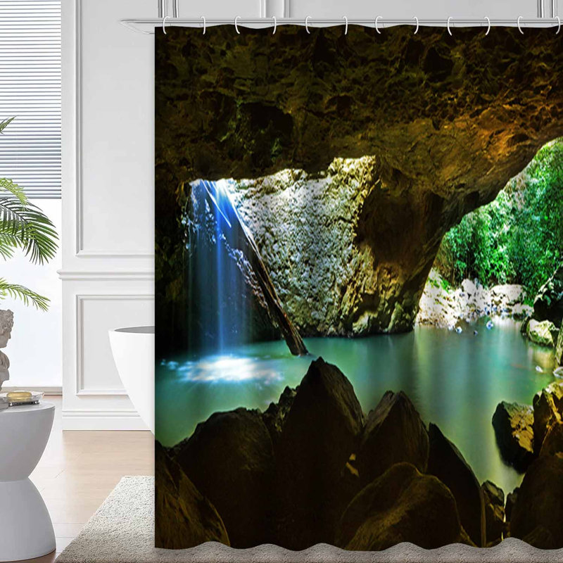 Rideau de douche avec 12 crochets au parc national Australie, L 72 po x l 72 po