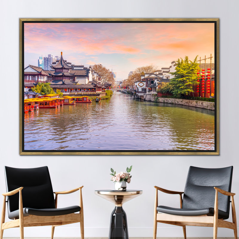 Print on Canvas, 25 cm H x 35 cm W, Gold Floater Framed