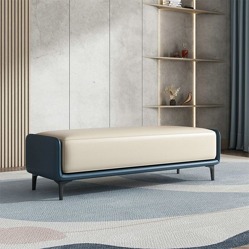 Banc rembourré beige, Beige