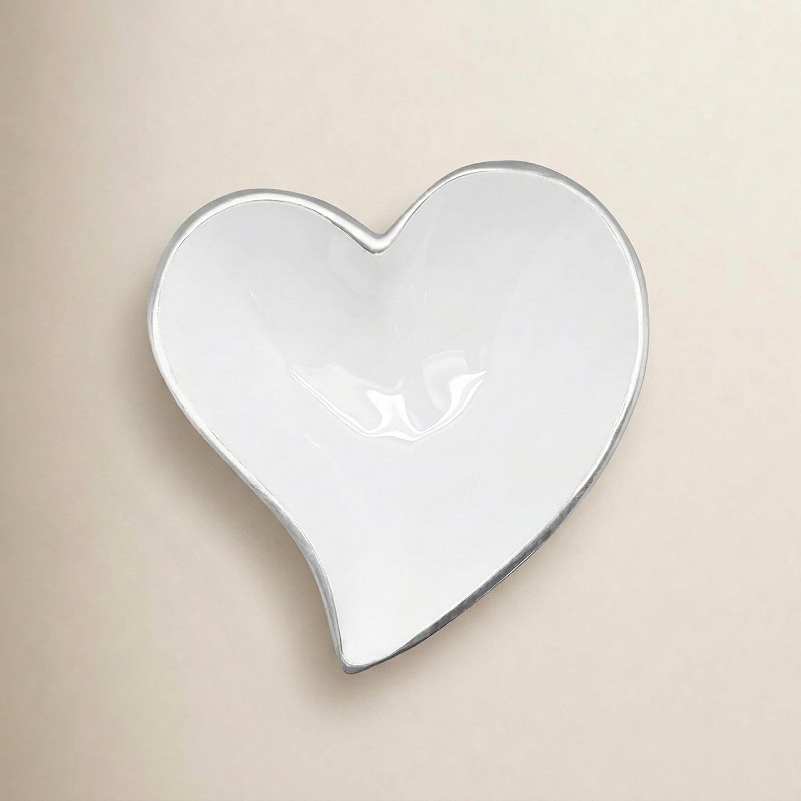First Comes Love Nut Bowl, White