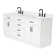 Tidworth 72'' Solid Wood Double Bathroom Vanity with 1.5'' White Quartz Top, Rectangular Sinks