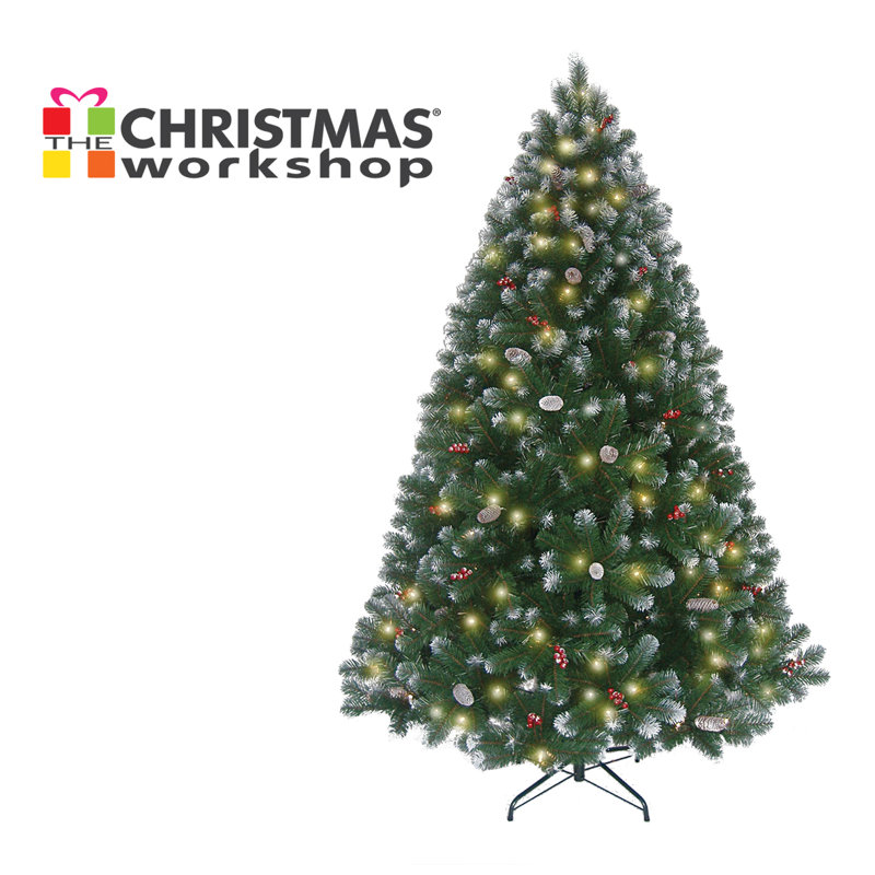 7' H Lighted Artificial Fir Christmas Tree