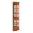 5-Shelf Corner Cabinet With , Oak Quality Oak-Tinted Curio 5 Shelves And Lighting