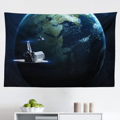 Ambesonne Galaxy Tapestry, Spaceship Return To Earth Science Fiction World Backdrop Space Craft Travel, Fabric Wall Hanging Decor For Bedroom Living R -  East Urban Home, 17A5823D764C4B0485918217EE5CA732