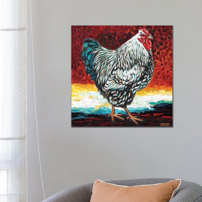 Fancy Chicken I by Carolee Vitaletti - Wrapped Canvas Painting
