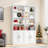 Kirklyn 73" H Standard Storage Bookcase with Doors and 8 Open Shelves, Modern Wood Organizer-101055692